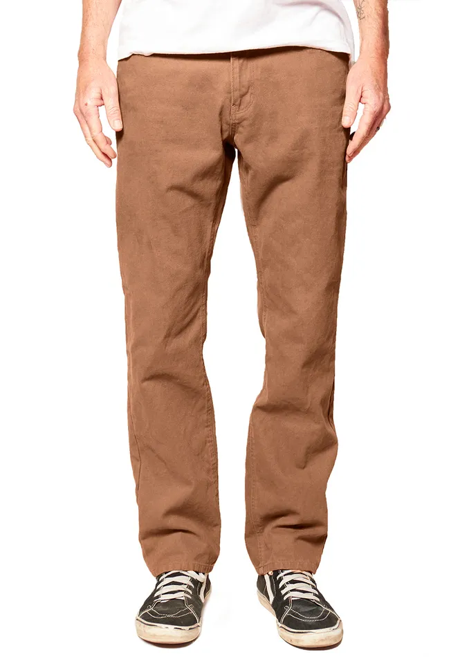 Men Pants and Denim Vissla Border Canvas 5 Pkt Pant Kangaroo