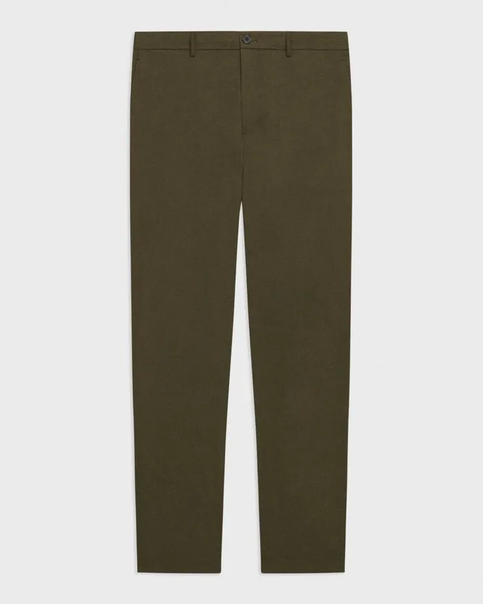Men Pants Theory Curtis Drawstring Pant In Good Linen Dark Olive