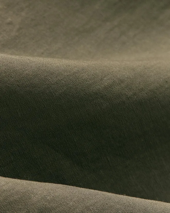 Men Pants Theory Curtis Drawstring Pant In Good Linen Dark Olive