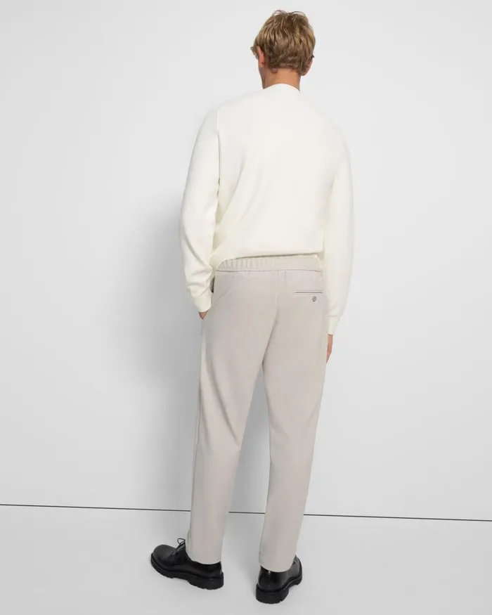 Men Pants Theory Curtis Drawstring Pant In Precision Ponte Putty