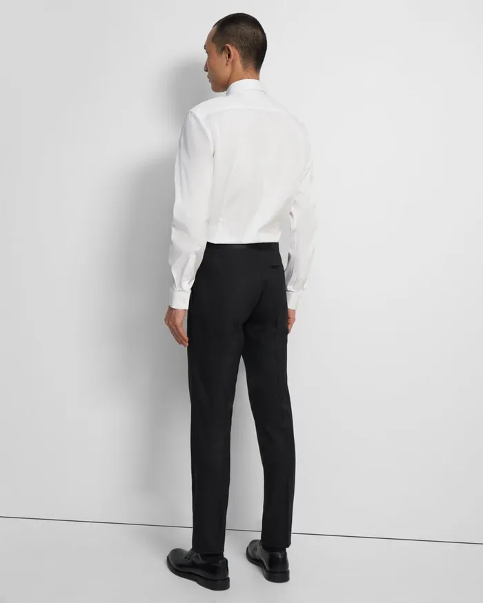 Men Pants Theory Mayer Tuxedo Pant In Stretch Wool Black