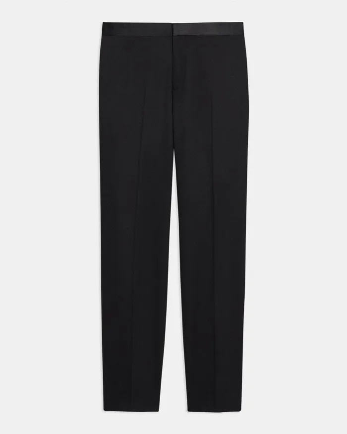 Men Pants Theory Mayer Tuxedo Pant In Stretch Wool Black