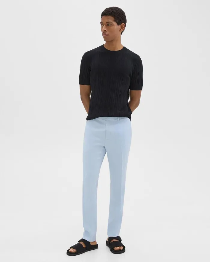 Men Pants Theory Zaine Pant In LinenViscose Skylight