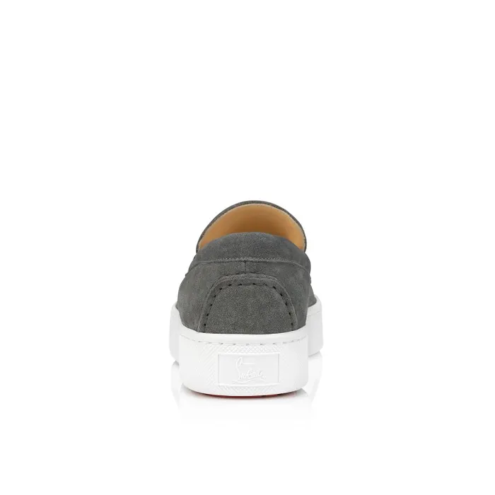 Men Paqueboat Boat Shoes 8211 Calf Leather 8211 Grey Christian Louboutin Sneakers