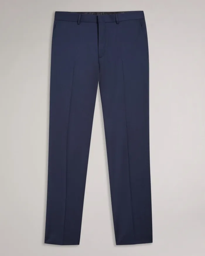 Men PERTHTS 8211 Slim Fit Twill Suit Trousers Navy Ted Baker Suits