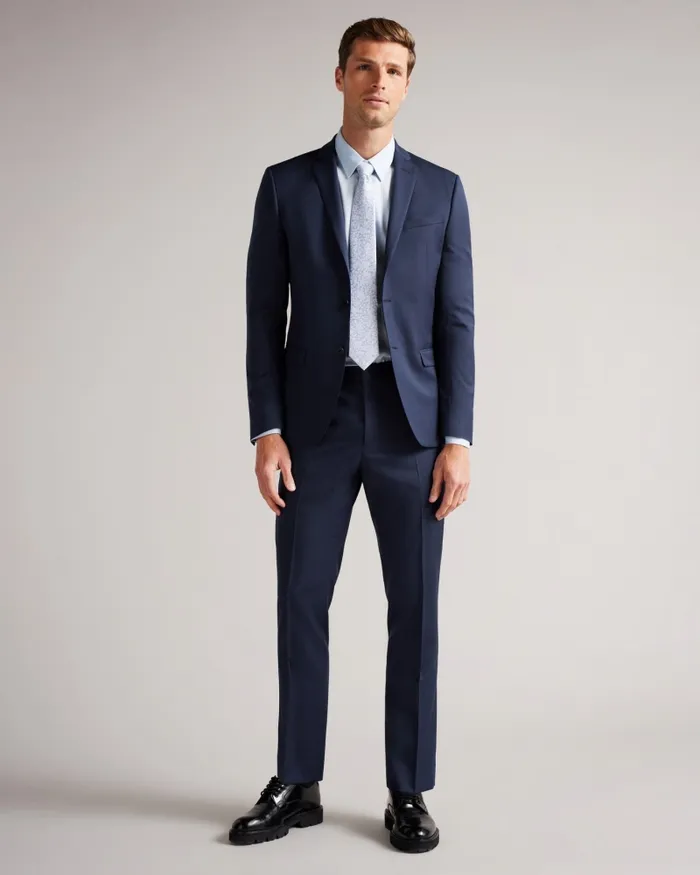 Men PERTHTS 8211 Slim Fit Twill Suit Trousers Navy Ted Baker Suits Men PERTHTS 8211 Slim Fit Twill Suit Trousers Navy Ted Baker Suits