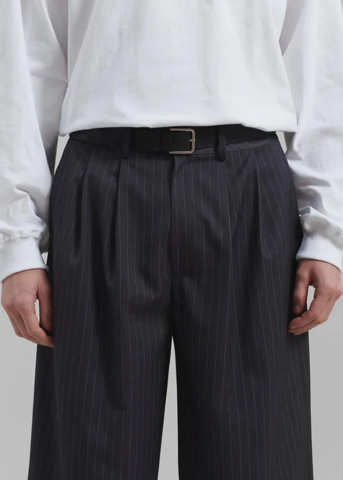 Men Peyton Pleated Pants 8211 Grey Pinstripe The Frankie Shop Bottoms