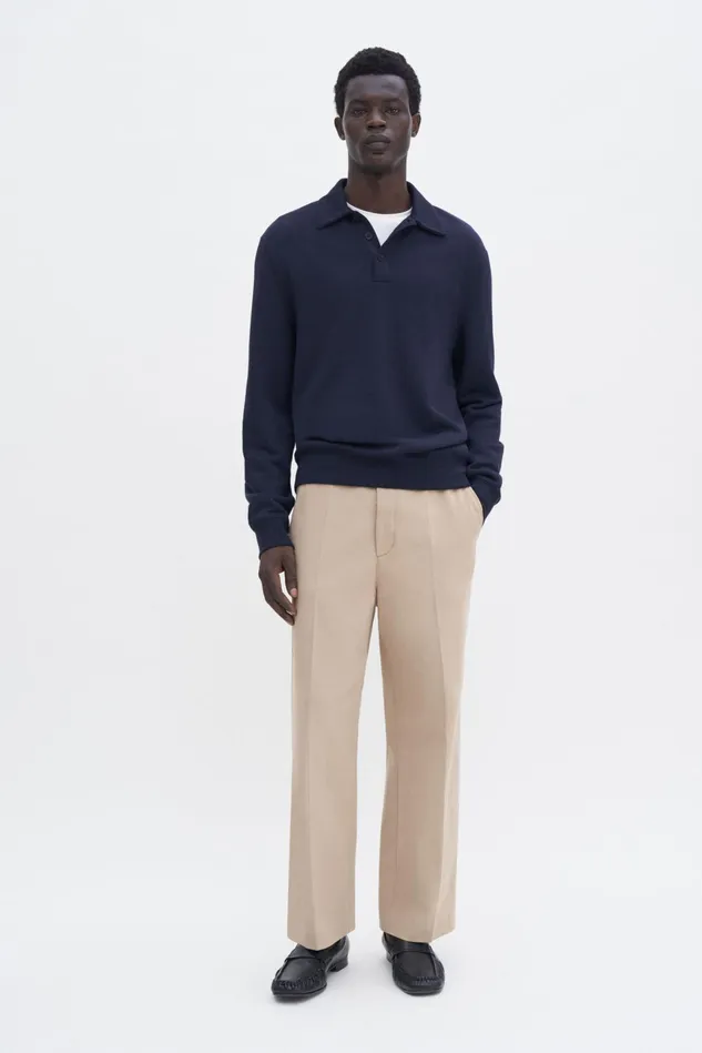 Men Polo Sweatshirt Navy Filippa K TShirts
