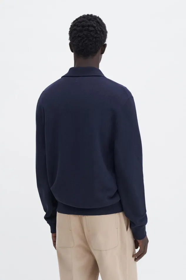 Men Polo Sweatshirt Navy Filippa K TShirts