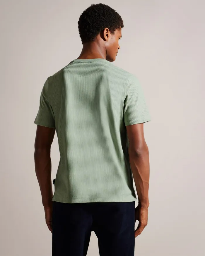 Men RAKES 8211 Textured Regular Fit TShirt Pale Green Ted Baker Tops Men RAKES 8211 Textured Regular Fit TShirt Pale Green Ted Baker Tops