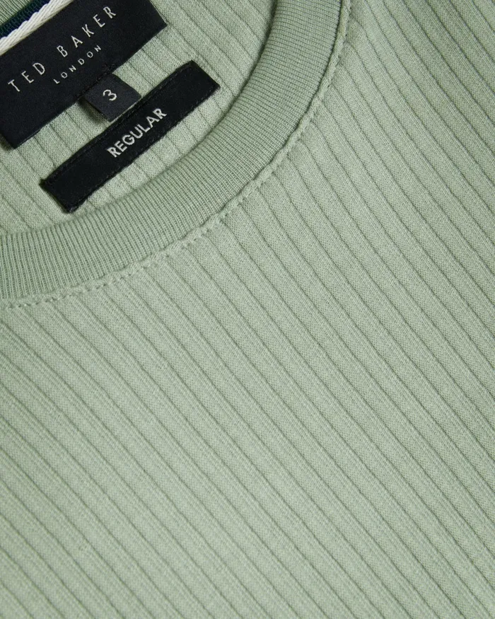 Men RAKES 8211 Textured Regular Fit TShirt Pale Green Ted Baker Tops Men RAKES 8211 Textured Regular Fit TShirt Pale Green Ted Baker Tops