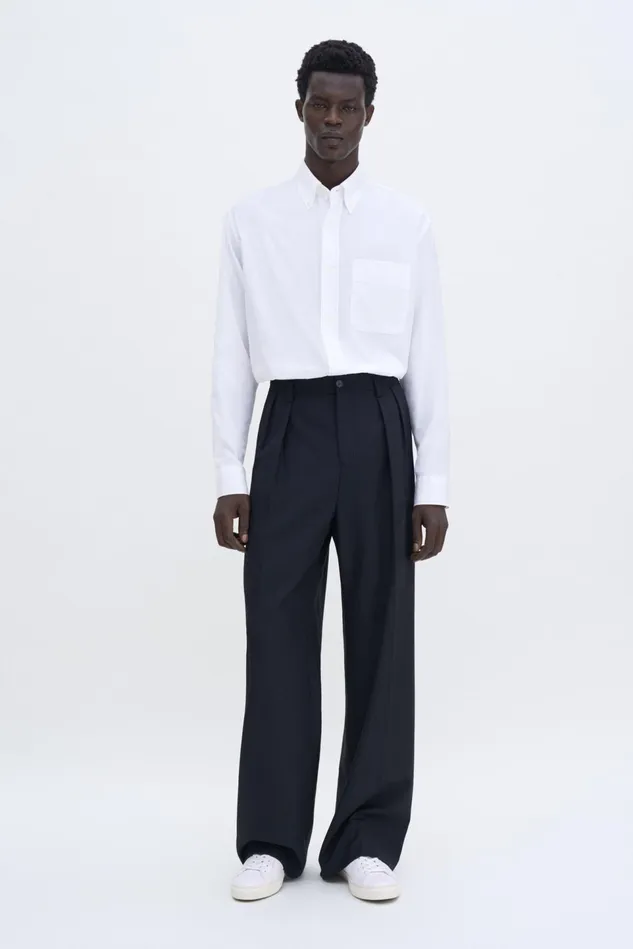 Men Relaxed Oxford Cotton Shirt White Filippa K Shirts