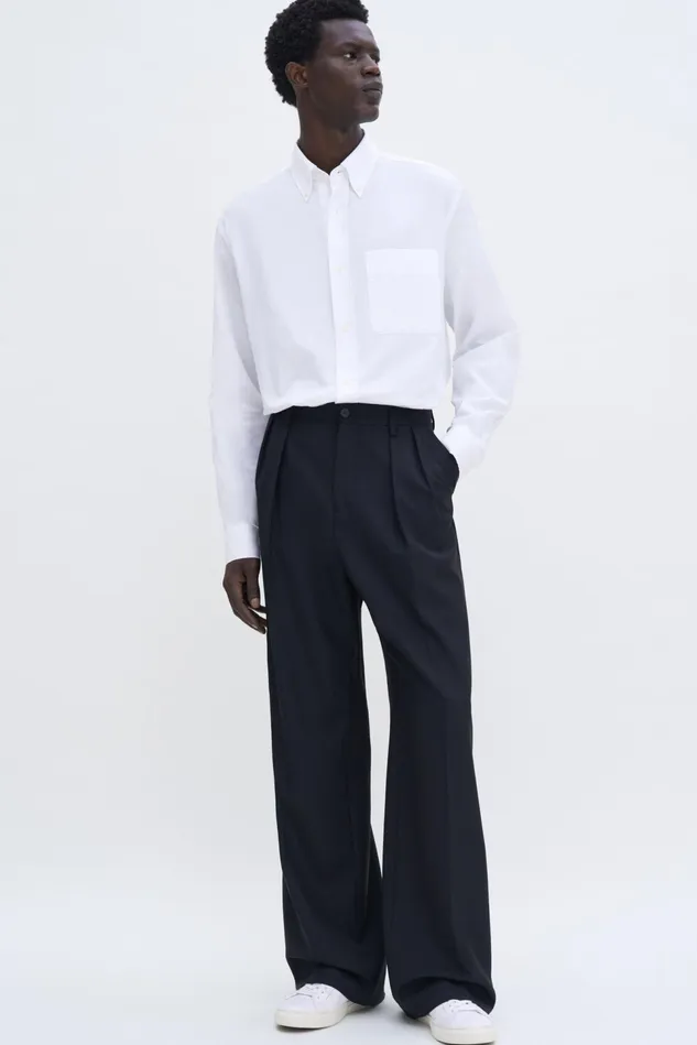 Men Relaxed Oxford Cotton Shirt White Filippa K Shirts