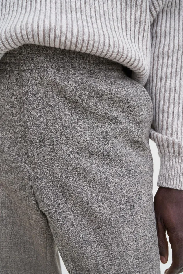 Men Relaxed Tapered Trousers Ivoryblack Filippa K Trousers