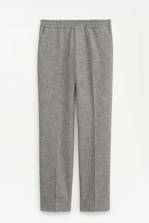 Men Relaxed Tapered Trousers Ivoryblack Filippa K Trousers