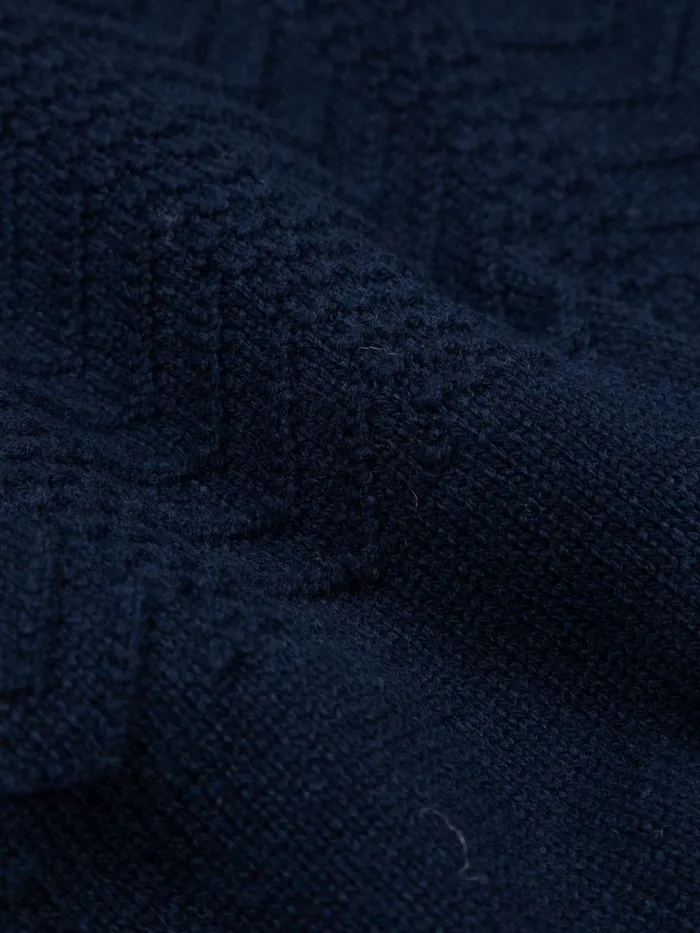 Men RNLI Polperro Jumper Navy Finisterre Knitwear