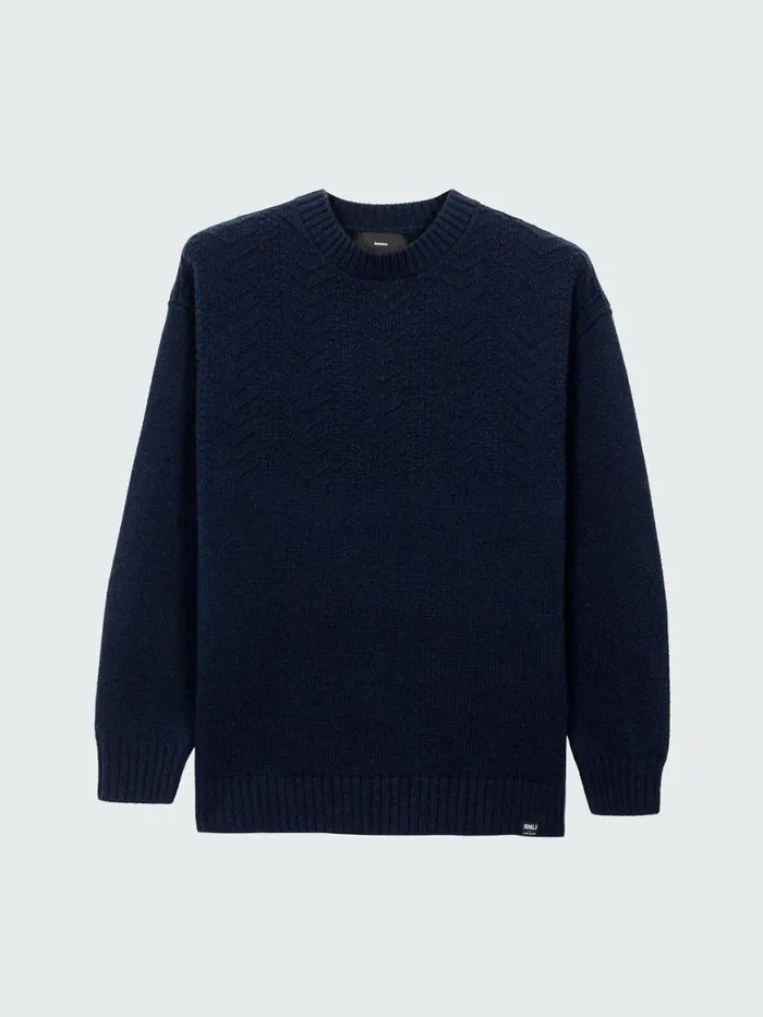 Men RNLI Polperro Jumper Navy Finisterre Knitwear
