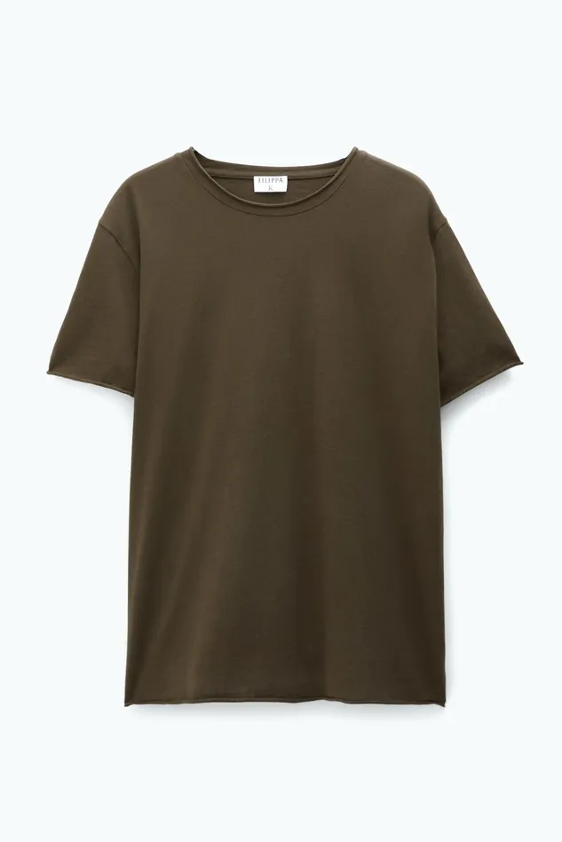 Men Roll Neck Tee Dark Forest Green Filippa K TShirts