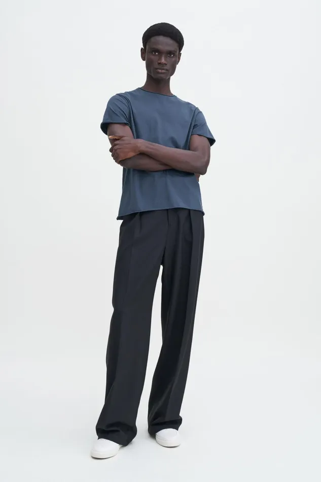 Men Roll Neck Tee Dawn Blue Filippa K TShirts