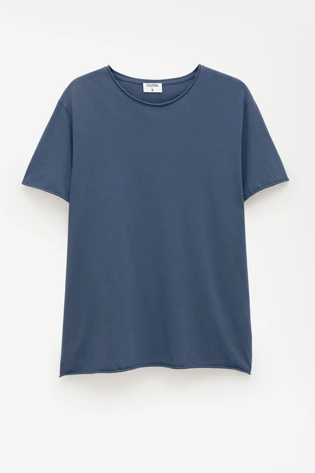 Men Roll Neck Tee Dawn Blue Filippa K TShirts