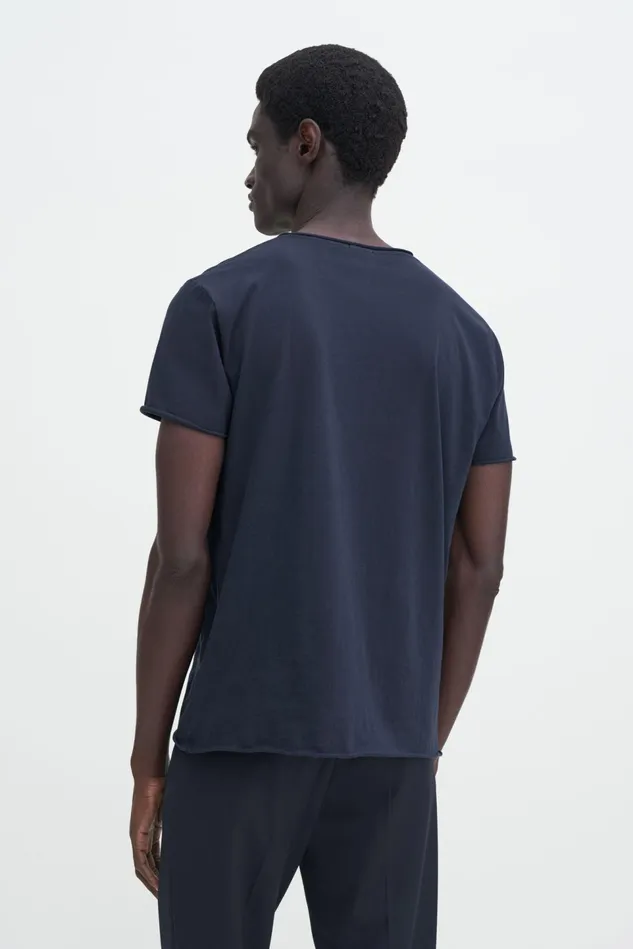 Men Roll Neck Tee Navy Filippa K TShirts