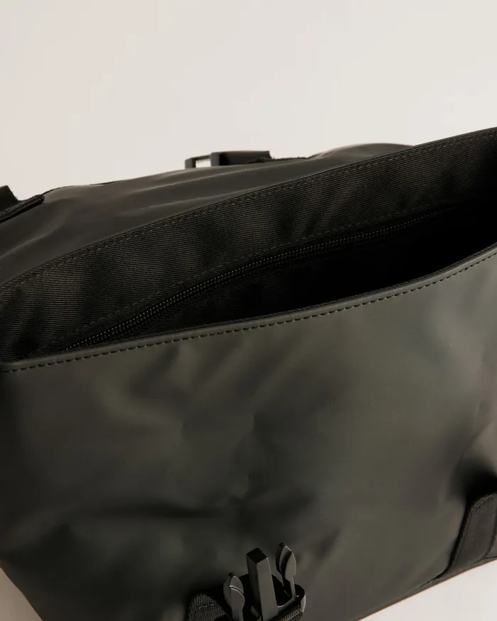 Men RUNNING 8211 Rubberised Crossbody Bag Jetblack Ted Baker Holdalls and Weekend Bags