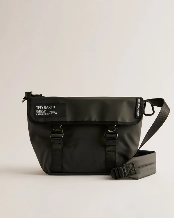 Men RUNNING 8211 Rubberised Crossbody Bag Jetblack Ted Baker Holdalls and Weekend Bags Men RUNNING 8211 Rubberised Crossbody Bag Jetblack Ted Baker Holdalls and Weekend Bags