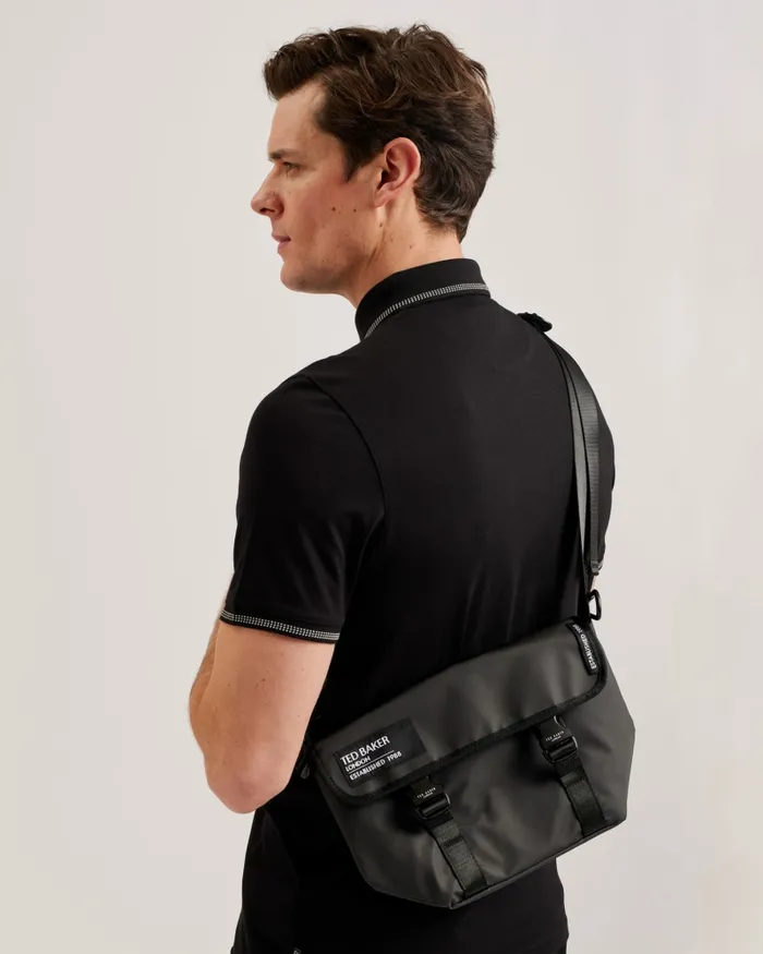 Men RUNNING 8211 Rubberised Crossbody Bag Jetblack Ted Baker Holdalls and Weekend Bags Men RUNNING 8211 Rubberised Crossbody Bag Jetblack Ted Baker Holdalls and Weekend Bags