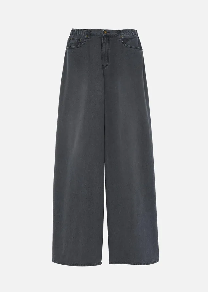 Men Sasha Men Wide Leg Jeans 8211 Dark Grey The Frankie Shop Bottoms