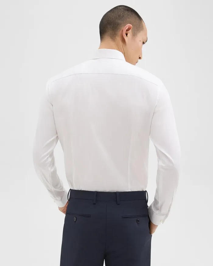 Men Shirts Theory Sylvain Shirt In Good Cotton White