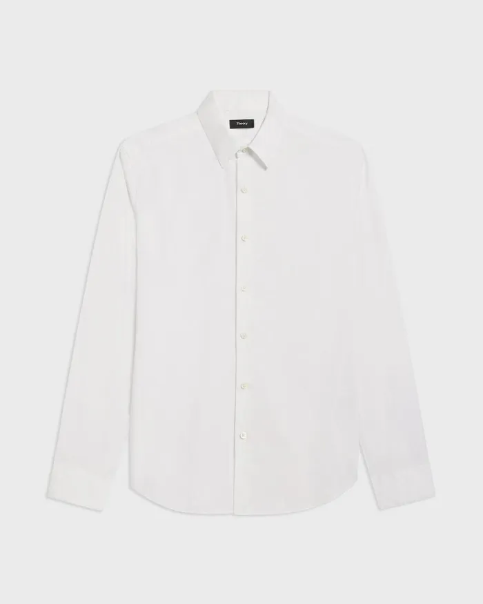 Men Shirts Theory Sylvain Shirt In Good Cotton White