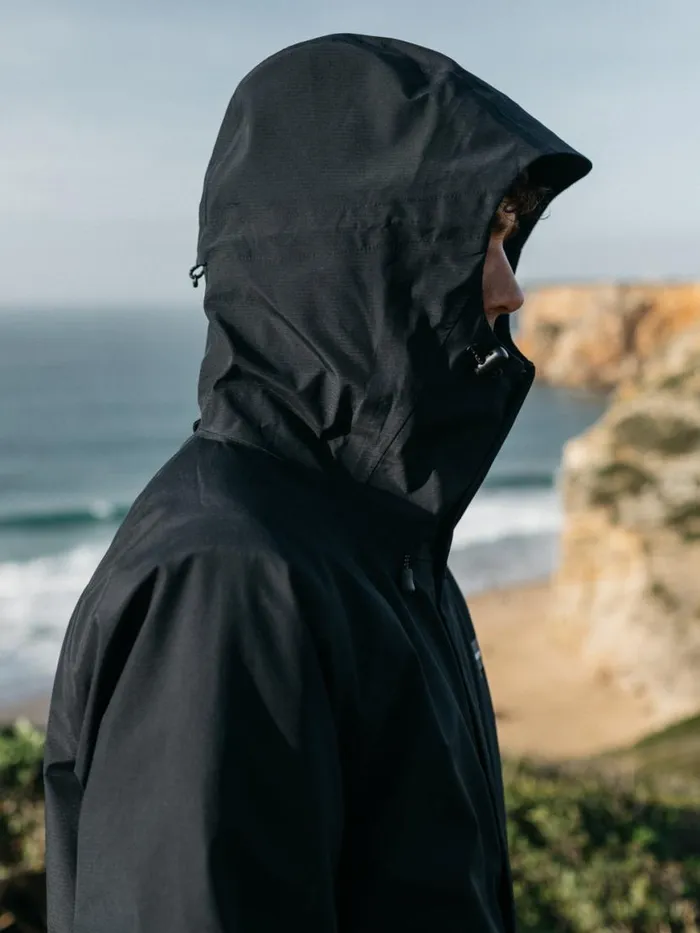Men Skybird Waterproof Jacket Black Finisterre Jackets Coats and Gilets