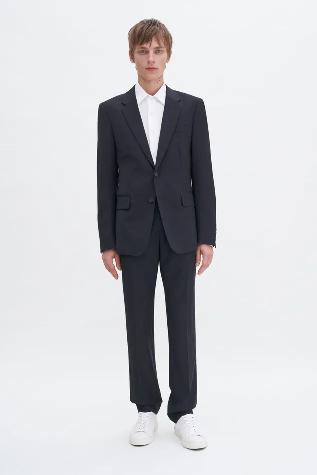 Men Slim Wool Blazer Black Filippa K Tailoring