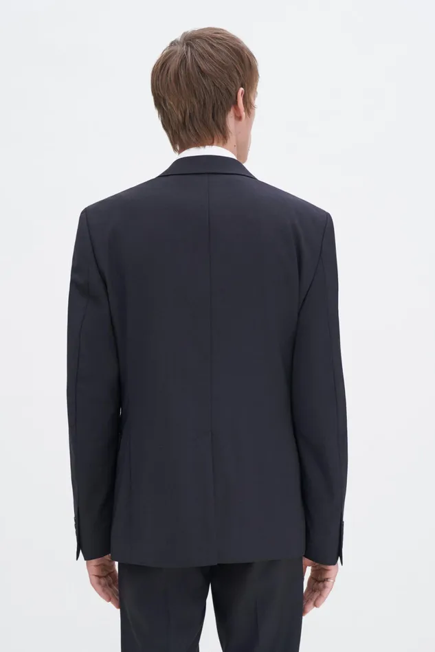 Men Slim Wool Blazer Black Filippa K Tailoring