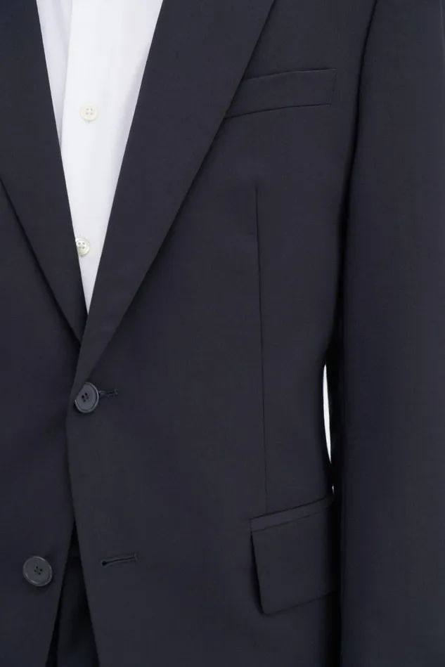 Men Slim Wool Blazer Black Filippa K Tailoring