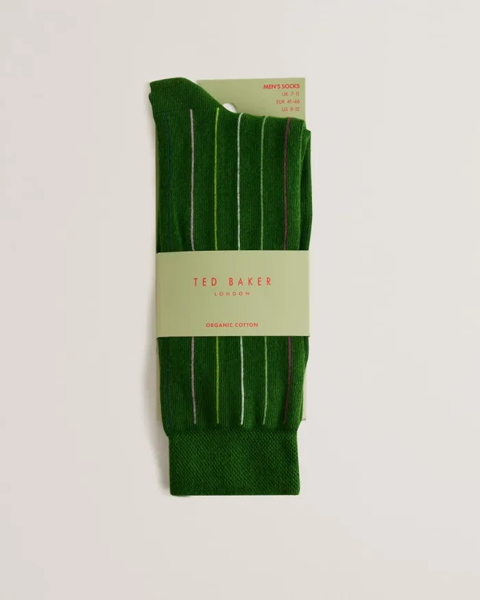 Men SOKKTHR 8211 Vertical Pin Stripe Socks Dark Green Ted Baker Socks Men SOKKTHR 8211 Vertical Pin Stripe Socks Dark Green Ted Baker Socks