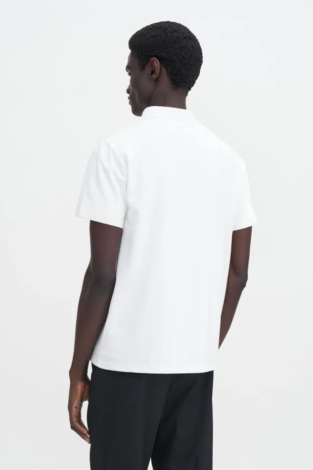 Men Stretch Cotton Polo TShirt White Filippa K TShirts
