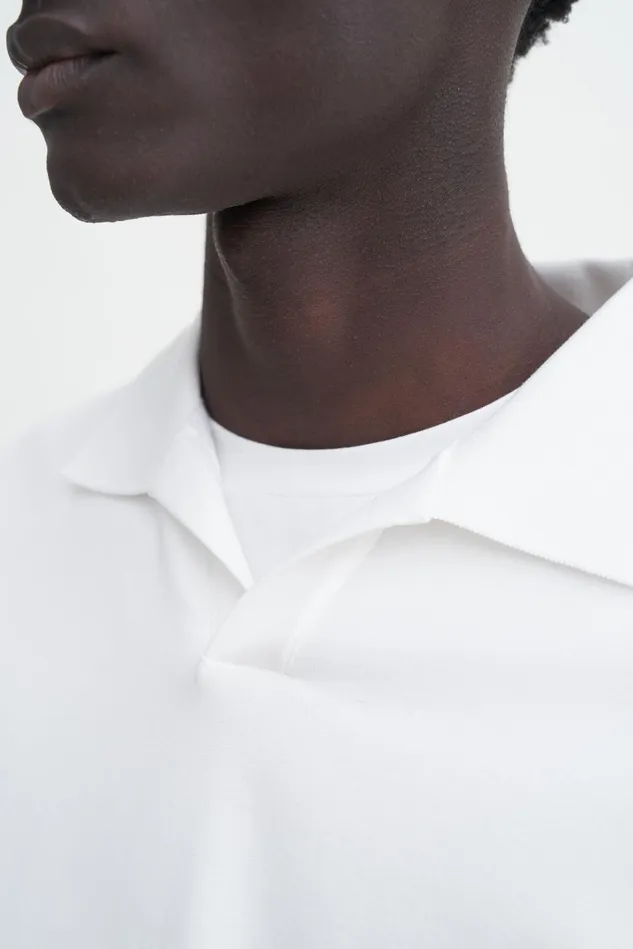 Men Stretch Cotton Polo TShirt White Filippa K TShirts