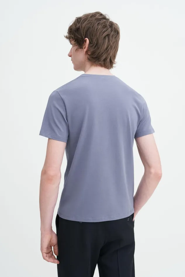 Men Stretch Cotton Tee Grey Blue Filippa K TShirts