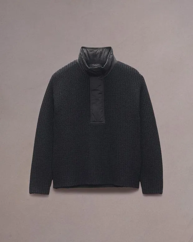 Men Sweaters Rag and Bone Sweeney Sweater Black