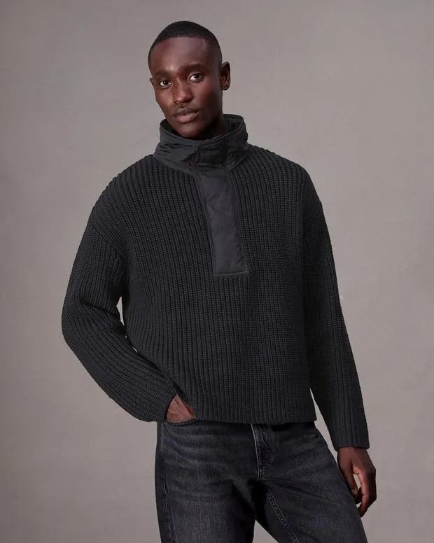 Men Sweaters Rag and Bone Sweeney Sweater Black