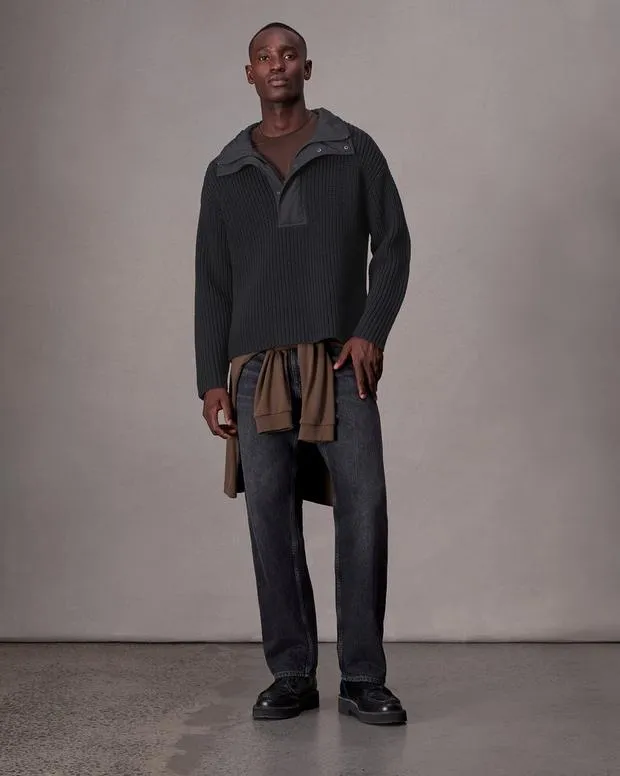 Men Sweaters Rag and Bone Sweeney Sweater Black