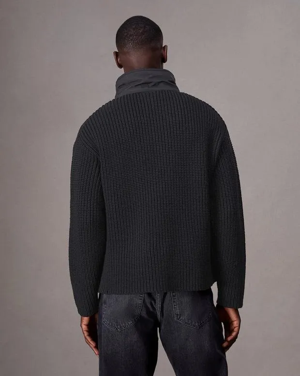 Men Sweaters Rag and Bone Sweeney Sweater Black