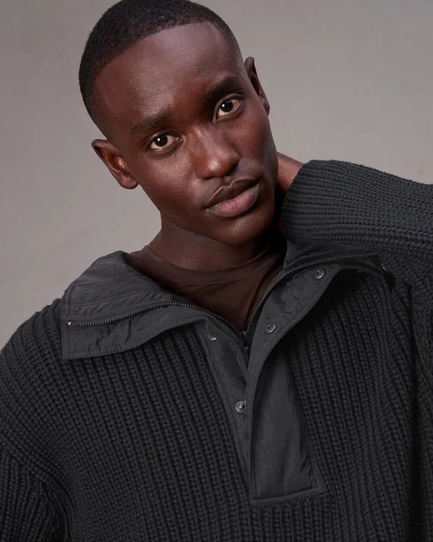 Men Sweaters Rag and Bone Sweeney Sweater Black