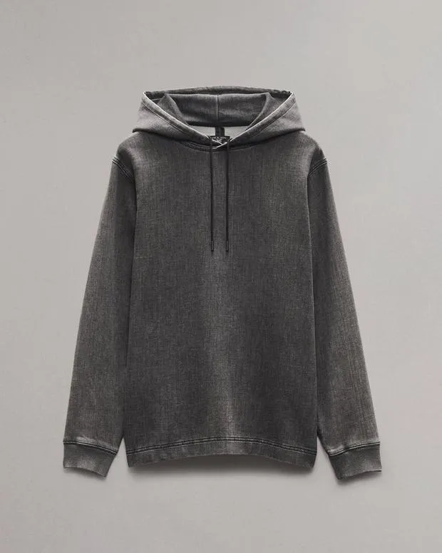 Men Sweatshirts Rag and Bone Rbstride Denim Hoodie Charcoal
