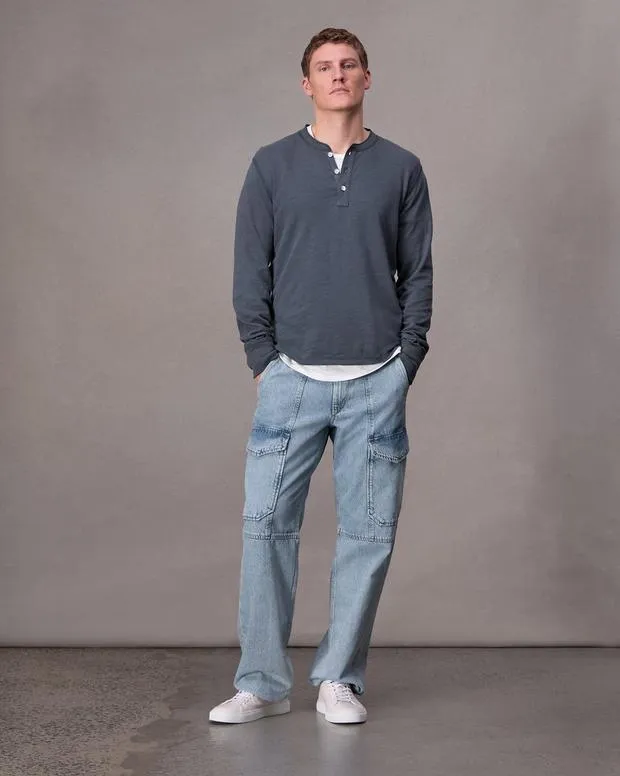 Men TShirts and Henleys Rag and Bone Classic Flame Henley Ombre