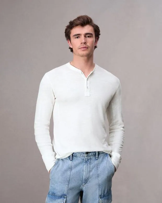 Men TShirts and Henleys Rag and Bone Classic Flame Henley White