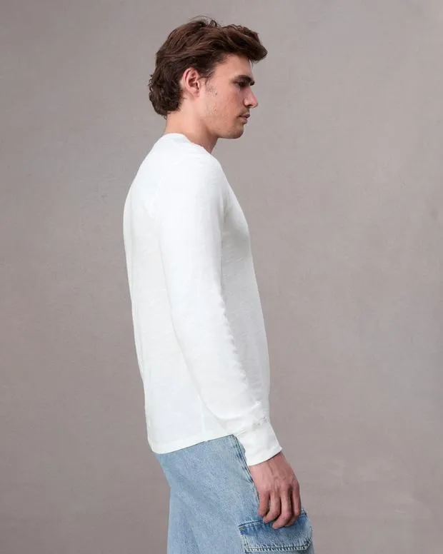 Men TShirts and Henleys Rag and Bone Classic Flame Henley White