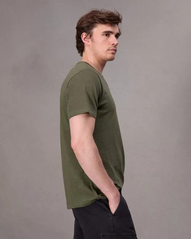 Men TShirts and Henleys Rag and Bone Classic Flame TShirt Forest Green