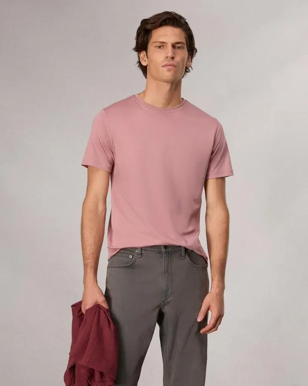 Men TShirts and Henleys Rag and Bone Pima Cotton TShirt Washed Rose
